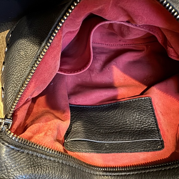 Hammitt Black Leather Crossbody Bag with Silver Accents - Picture 3 of 5